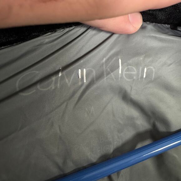 Calvin Klein Hooded Packable Puffer Full Zip Duck Down Jacket Coat US Womens M - Picture 6 of 9